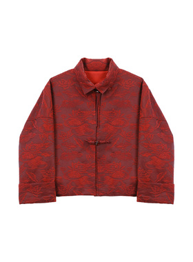 【思婕专享LY】红色油丝香云纱外套  28196