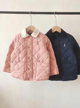 24卡通小熊男女童可爱压格棉服休闲中大童棉衣外套TTJP240T91R