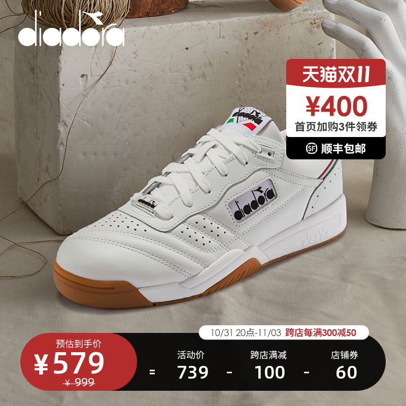 diadora/迪亚多纳男女鞋经典牛皮革旅游鞋面包鞋休闲小白鞋ACTION