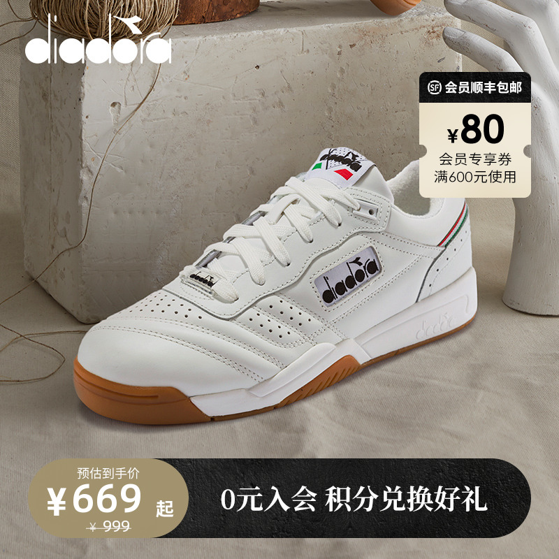 diadora/迪亚多纳男女鞋经典牛皮革旅游鞋面包鞋休闲小白鞋ACTION