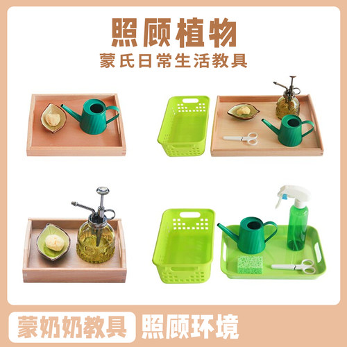 蒙特梭利照顾植物早教益智3-6岁