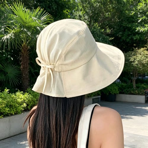 夏季超轻透气大檐防晒渔夫帽女