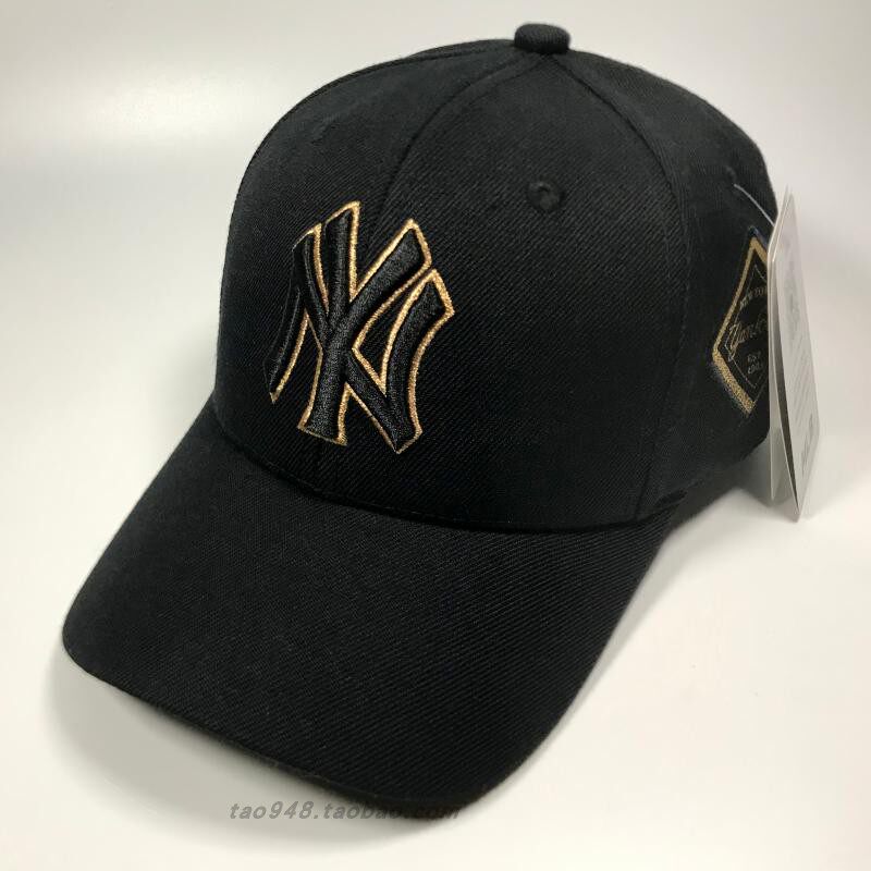 mlb情侣刺绣ny可调节鸭舌帽