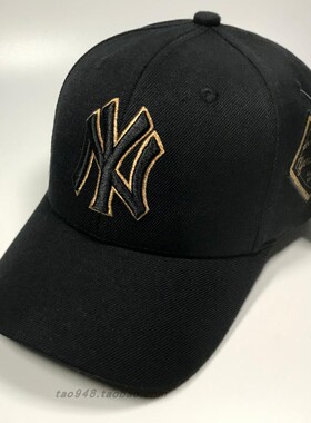 mlb情侣刺绣ny可调节鸭舌帽