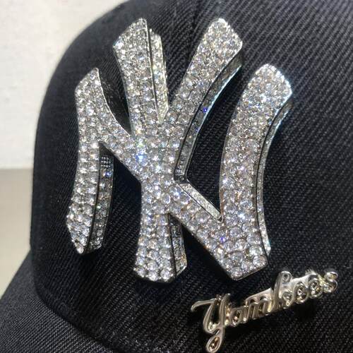 棒球帽mlb男正品mlb亮钻鸭舌帽