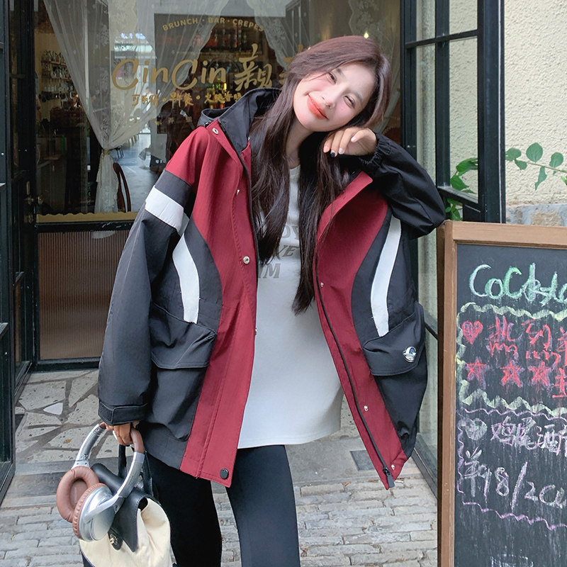 【现货】新款图撞色冲锋衣风衣外套301A-8985-P195-K268,女装风衣,2C301