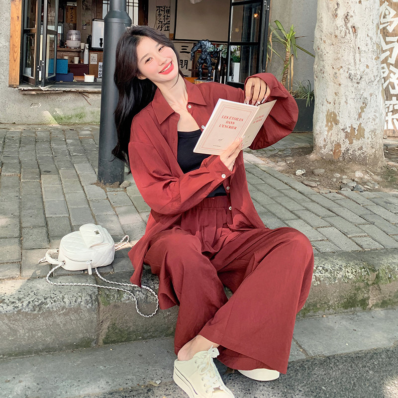 【现货】安可拉红时尚两件套装有买家秀301A-8981-P155-K228,女装套装/套裙,2C301