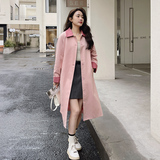 高级小众粉色风衣外套女春秋2025年超火好看减龄巴恩风中长款大衣，女装风衣，2C301