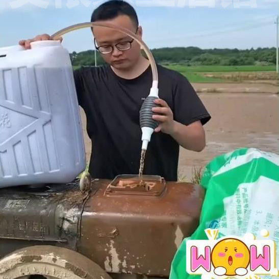 抽油神器大号手压自动吸式尿素废机汽油吸水家用气囊双向气油管泵