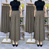 薄款 新款 九分裤 女士中年妈妈裤 子 裙裤 裙冰丝春秋阔腿裤 女2023夏季
