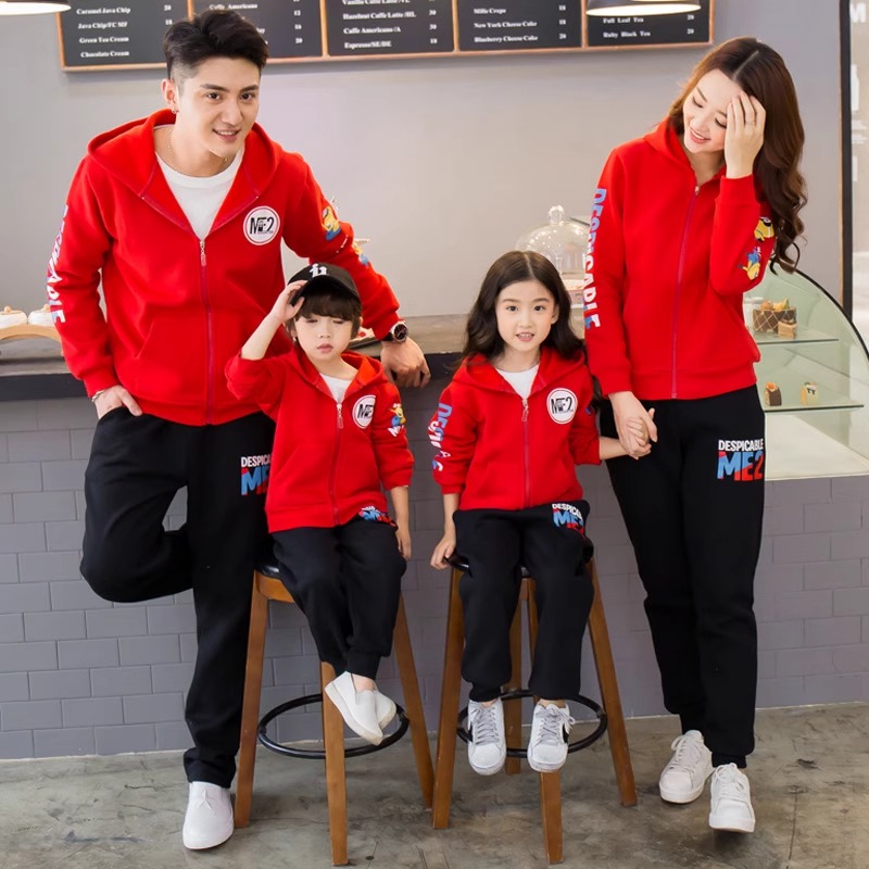 小黄人亲子装加厚薄款都有母女装