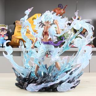 海贼草帽团动漫周边桌面摆件雕像哥JT爆气尼卡路飞GK手办潮玩模型