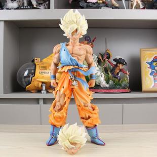 七龙珠无限初超 孙悟空手办替换头超级赛亚人  动漫模型 摆件周边