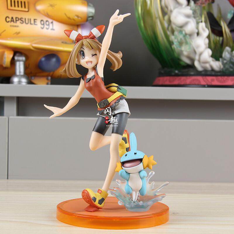 神奇宝贝 宝可梦小遥 水跃鱼 真新镇 喵喵 伊布家族 模型摆件动漫