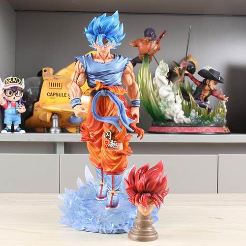 七龙珠 JT雕像哥麒麟超蓝悟空手办可发光双头雕动漫摆件模型礼物