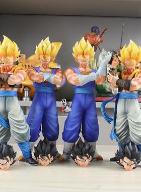 七龙珠超级赛亚人 VF双王可换头抱胸悟吉塔贝吉特站姿模型动漫