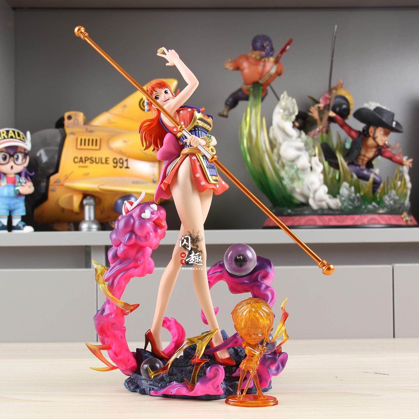 海贼LX鬼岛武士娜美手办草帽团共鸣二次元周边桌面模型摆件