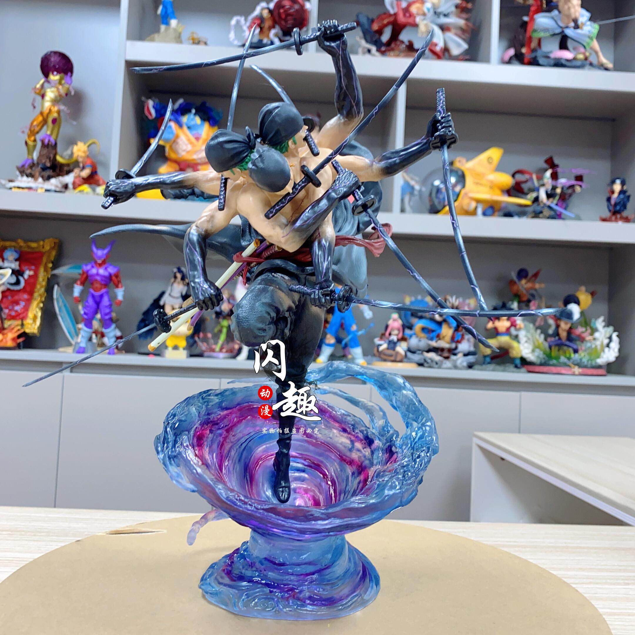 海贼王gk九刀流索隆皇副优质版可发光手办动漫雕像模型摆件