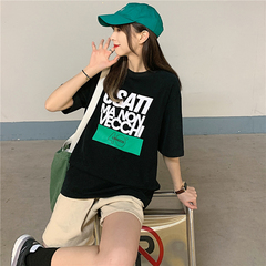 Real shooting summer Korean version net red new letter short sleeve T-shirt women's fashion