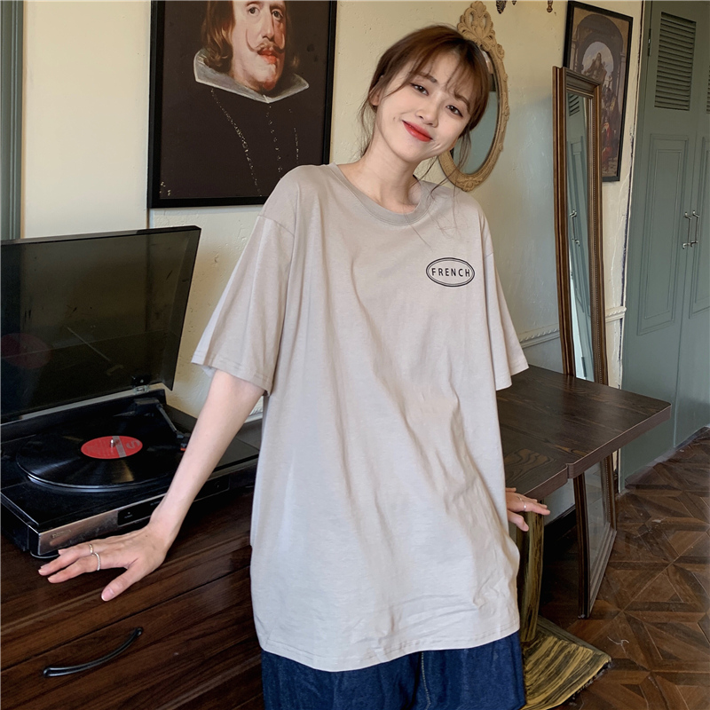 Real shot of new Korean Short Sleeve T-Shirt in summer