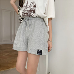 Real shot summer Korean new loose casual wide leg shorts for women