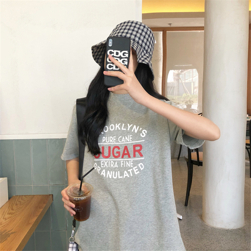Real shot summer new Korean fashion short sleeve t-shirt female fashion student top