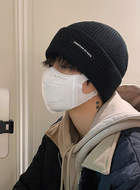 毛线帽男士冬季冷帽潮牌日系冬天保暖棉帽男生秋冬帽子男款针织帽