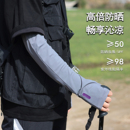 冰丝防晒冰袖男士夏季防紫外线户外遮阳骑行开车护臂手套男款袖套