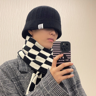 帽子男冬季保暖潮毛线帽渔夫帽针织帽男士冬天男款大头围冷帽盆帽