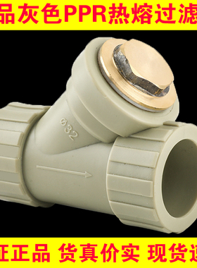 灰色PPR过滤器20 25 32 40 50 63ppr水管配件Y型过滤装置水管接头