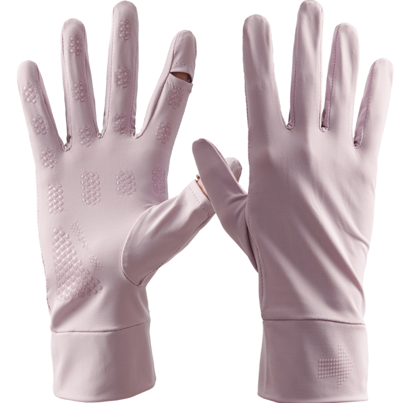 夏季冰丝防晒手套女防紫外线薄款透气冰凉遮阳开车防滑骑电瓶车男