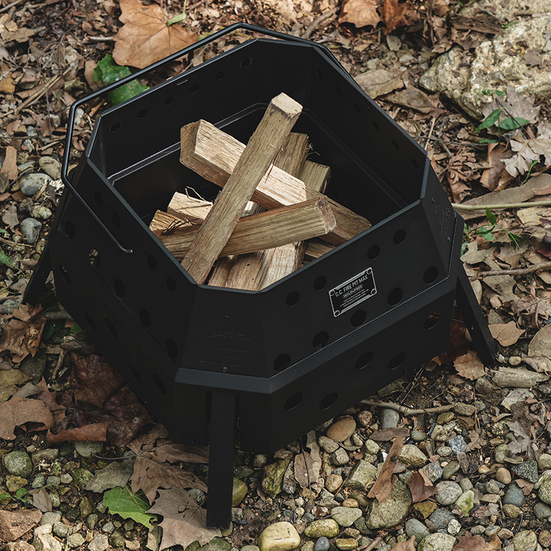 新品韩国CARGO户外焚火台露营不锈钢烧烤炭火便携式生火架焚火架