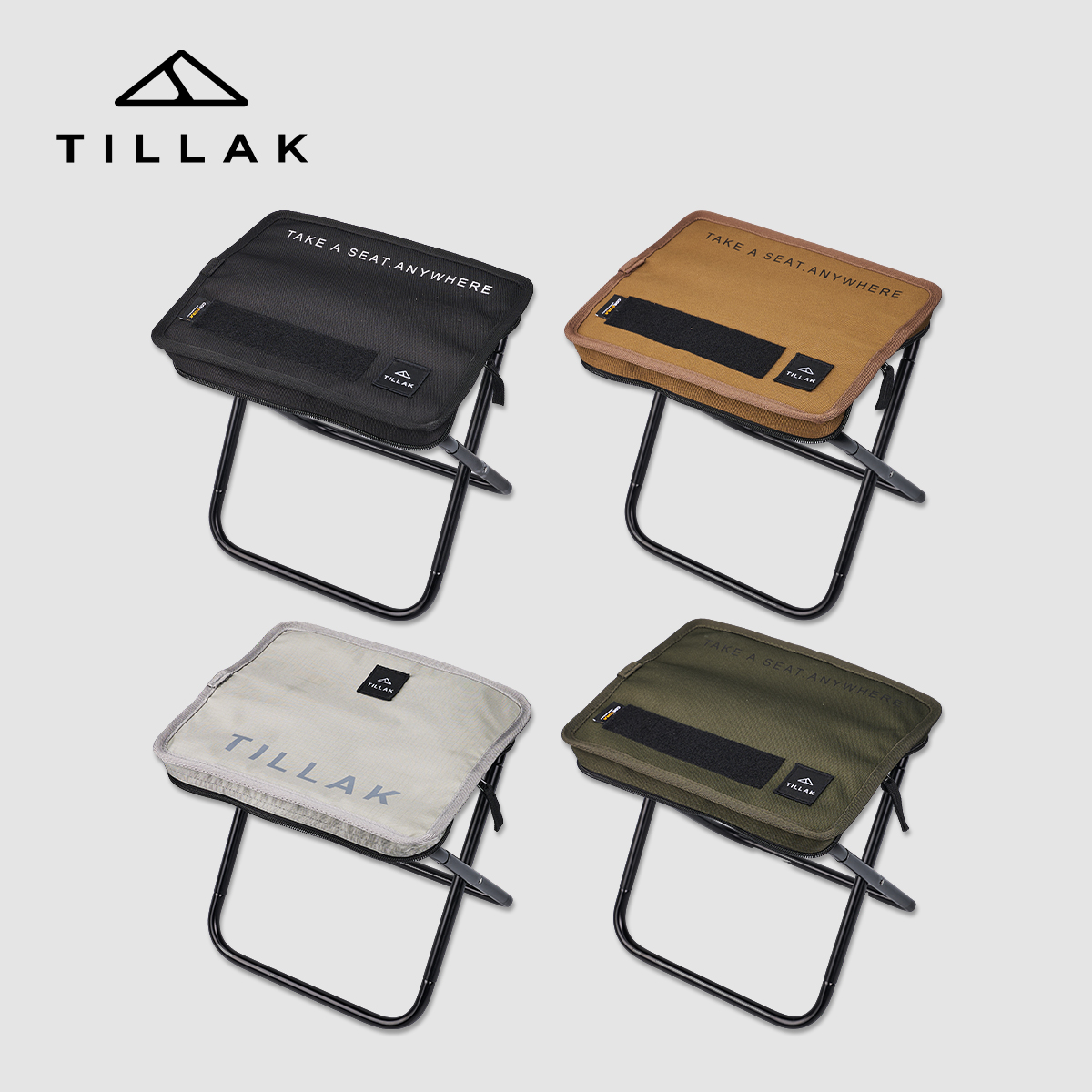 Tillak口袋椅子折叠凳子户外铝合金钓鱼大号便携式小马扎旅游神器