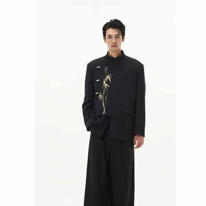 DIBINSAIDIBINSAI「折枝金竹」新中式国风西装 绣花宽松休闲西服 男女同款