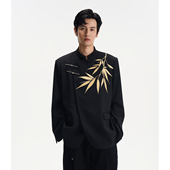 DIBINSAI「金竹鎏影」新中式 男女同款 国风西装 绣花立领休闲西服