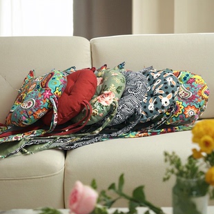 坐垫薄团中国风泡泡垫圆石凳垫子椅子垫肩颈枕办公室护腰垫长方形