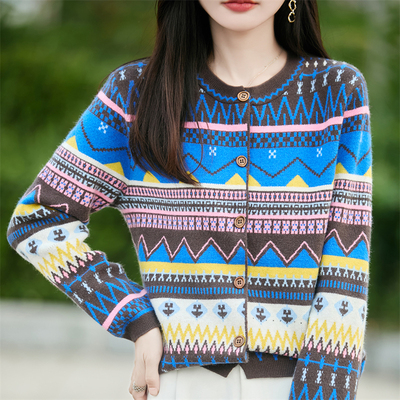 2025年秋冬新款羊毛衫女圆领