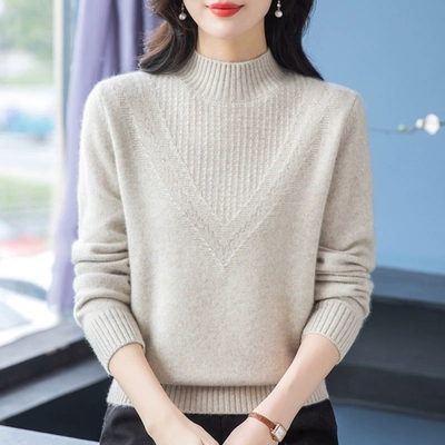 2026年秋冬新款羊毛衫女半高领