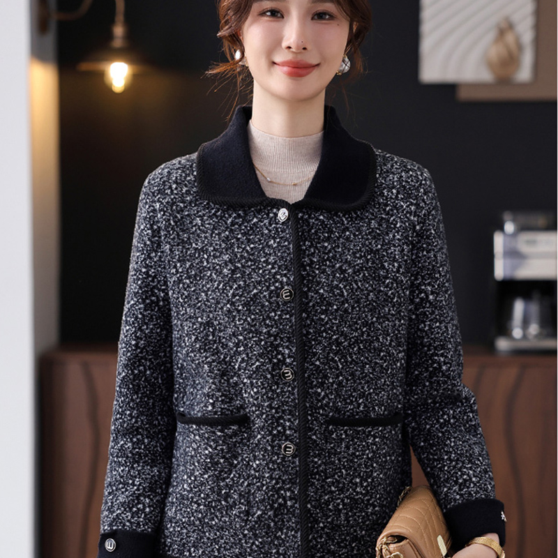 40-49周岁保暖中国翻领纽扣单件