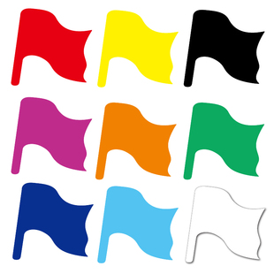 彩色小旗子磁贴红旗绩效考核奖励表扬磁贴自律表软白板黑板冰箱贴