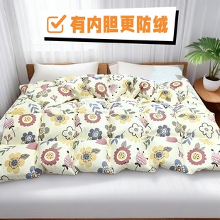 双层全棉羽绒被壳自充绒半成品防钻绒羽绒被套防钻绒双层清仓空壳