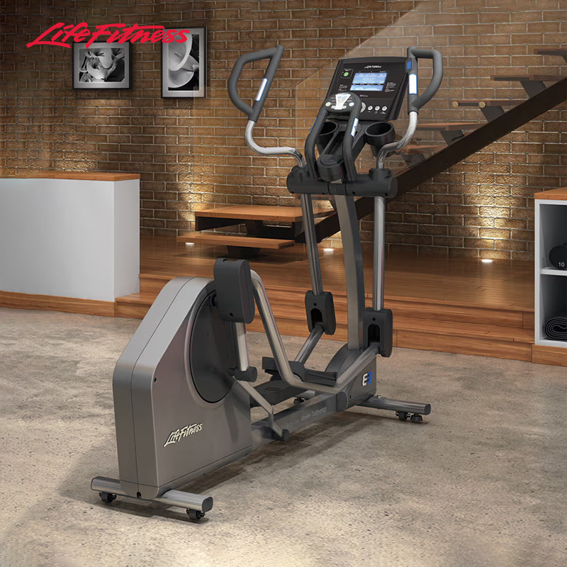 LifeFitness美国力健椭圆机E3家用电磁控阻力静音运动健身器 进口