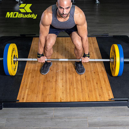 MDBuddy训练型举重台MD6518杠铃深蹲硬拉减震运动地板专业健身器