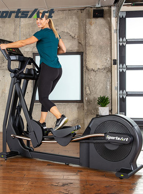 SportsArt时保雅椭圆机E874自发电磁控高端家用太空漫步健身器材