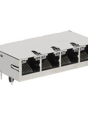 0826-1X4T-HS-F 连接器 《 CONN MAGJACK 1X4 PORT 1G    》