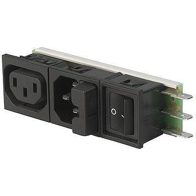 6431.0053.12 连接器 《 PWR ENT IN/OUT IEC320-2-2F PNL    》