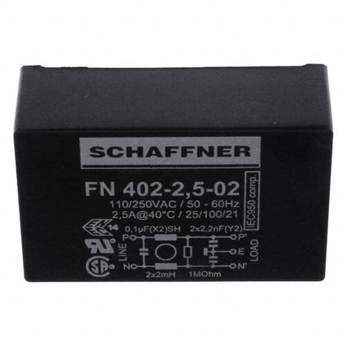 FN402-2.5-02 滤波器 《 LINE FILTER 250VAC 2.5A TH    》