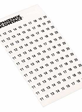 0804293:0011 连接器 《 MARKER CARD PRINTED 11-20    》