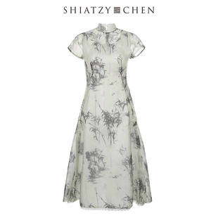 SHIATZY 夏姿·陈静谧春风系列丝质印花连衣裙103675 CHEN