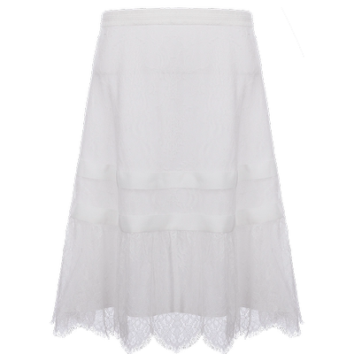 SHIATZYCHEN蕾丝拼接过膝半裙